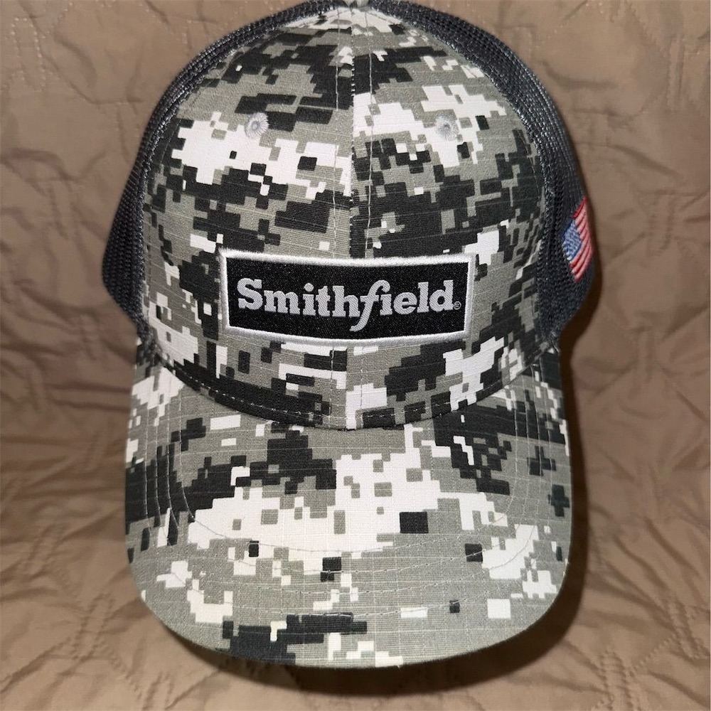 Richardson Digital Camo Trucker Hat American Flag Patch Snapback Cap Smithfield